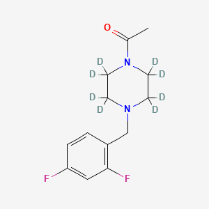 Chemical structure of 1-Acetyl-4-(2,4-difluorobenzyl)piperazine-d8