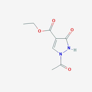 Chemical structure of Ethyl 1-acetyl-3-hydroxy-1H-pyrazole-4-carboxylate