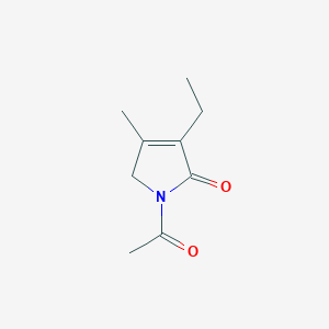 Chemical structure of 1-acetyl-3-ethyl-4-Methyl-1H-pyrrol-2(5H)-one