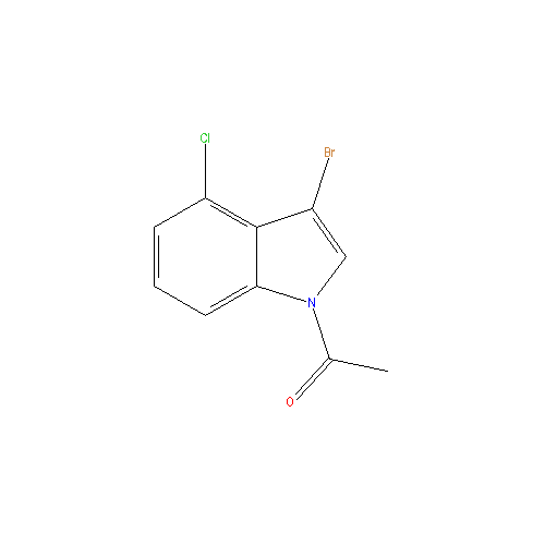 Chemical structure of 1-Acetyl-3-bromo-4-chloroindole