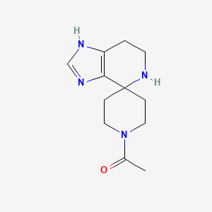 Chemical structure of 1'-Acetyl-3,5,6,7-tetrahydrospiro[imidazo[4,5-c]-pyridine-4,4'-piperidine]