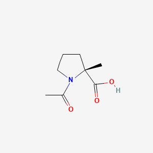 Chemical structure of 1-Acetyl-2-methyl-D-proline