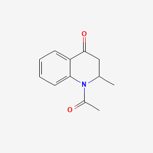 Chemical structure of 1-acetyl-2-methyl-2,3-dihydroquinolin-4(1H)-one