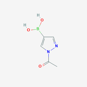 Chemical structure of 1-Acetylpyrazole-4-boronic Acid