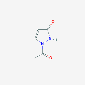 Chemical structure of 1-Acetyl-1H-pyrazol-3(2H)-one
