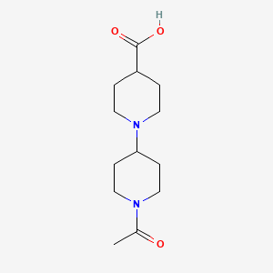 Chemical structure of 1'-Acetyl-[1,4'-bipiperidine]-4-carboxylic acid