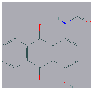 Chemical structure of 1-Acetamido-4-hydroxyanthraquinone