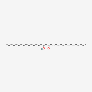 Chemical structure of 18-Hydroxytritriacontan-16-one