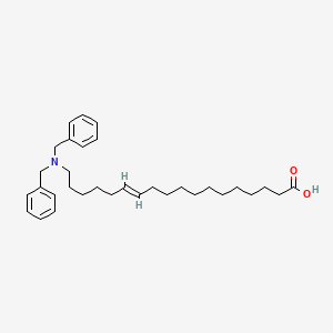 Chemical structure of 18-(Dibenzylamino)-12-octadecenoic acid