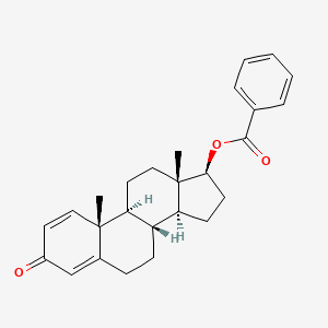 Chemical structure of 17β-Benzoyloxy-androsta-1,4-dien-3-one