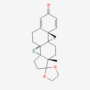Chemical structure of 17-Ethylendioxyandrosta-1,4-dien-3-one