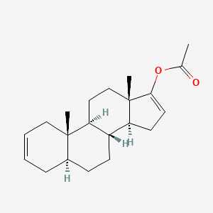 Chemical structure of 17-Acetoxy-5a-androsta-2,16-diene