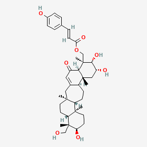 Chemical structure of 16-Oxolyclanitin-29-yl p-coumarate