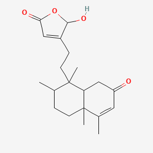 Chemical structure of 16-Hydroxy-2-oxocleroda-3,13-dien-15,16-olide