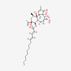 Chemical structure of 16,25-Di-O-acetylcucurbitacin F