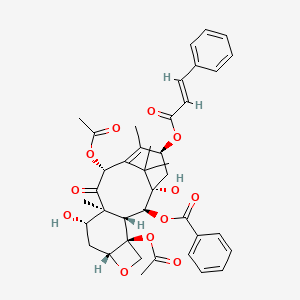 Chemical structure of 13-O-Cinnamoylbaccatin III