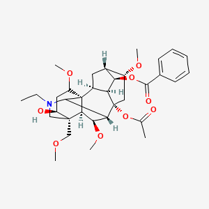 Chemical structure of 13-Dehydroxyindaconintine