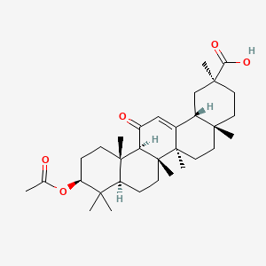 Chemical structure of 12β-acetoxycoccinic acid