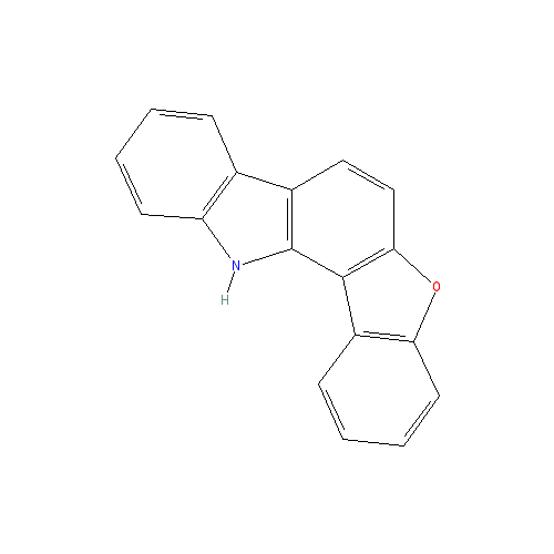 Chemical structure of 12H-Benzofuro[2,3-A]Carbazole