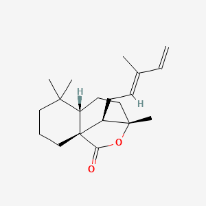 Chemical structure of 12E,14-Labdadien-20,8β-olide