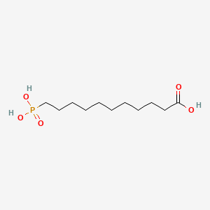 Chemical structure of 11-Phosphonoundecanoic acid