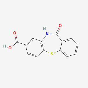 Chemical structure of 11-Oxo-10,11-dihydrodibenzo[b,f][1,4]thiazepine-8-carboxylic acid