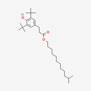 Chemical structure of 11-Methyldodecyl 3-(3,5-di-tert-butyl-4-hydroxyphenyl)propanoate