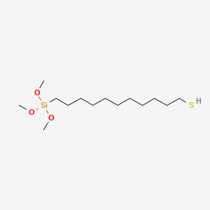 Chemical structure of 11-MERCAPTOUNDECYLTRIMETHOXYSILANE