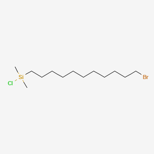 Chemical structure of 11-BROMOUNDECYLDIMETHYLCHLOROSILANE
