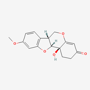 Chemical structure of 1,11b-Dihydro-11b-hydroxymedicarpin