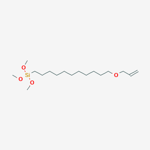 Chemical structure of Allyloxyundecyltrimethoxysilane