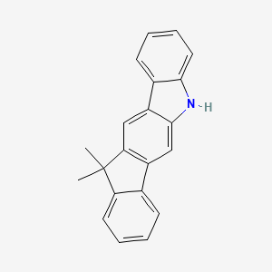 Chemical structure of 11,11-Dimethyl-5,11-dihydroindeno[1,2-b]carbazole