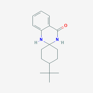 Chemical structure of 11-(tert-butyl)spiro[1,2,3-trihydroquinazoline-2,4'-cyclohexane]-4-one,