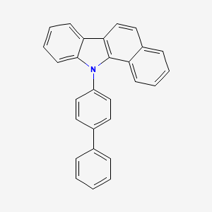 Chemical structure of 11-([1,1'-Biphenyl]-4-yl)-11H-benzo[a]carbazole