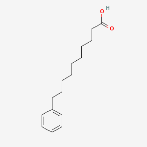 Chemical structure of 10-Phenyldecanoic acid