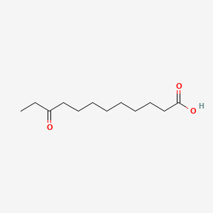 Chemical structure of 10-Oxododecanoic acid