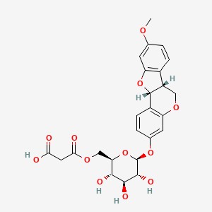 Chemical structure of 10-O-Coumaroyl-10-O-deacetylasperuloside