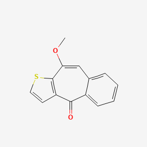 Chemical structure of 10-Methoxy-4H-benzo[4,5]cyclohepta[1,2-b]thiophen-4-one