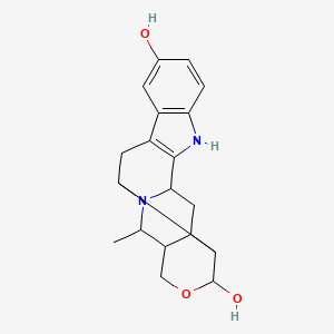 Chemical structure of Rauvovertine B