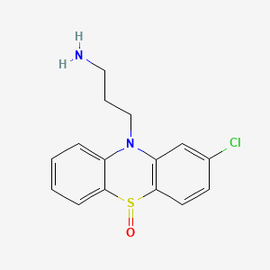 Chemical structure of 2-Chloro-10H-phenothiazine-10-propanamine 5-oxide