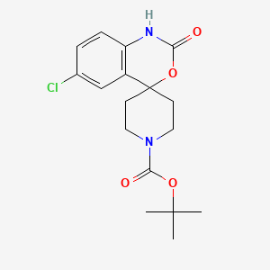 Chemical structure of 1’-Boc-6-chlorospiro[4H-3,1-benzoxazine-4,4’-piperidin]-2(1H)-one