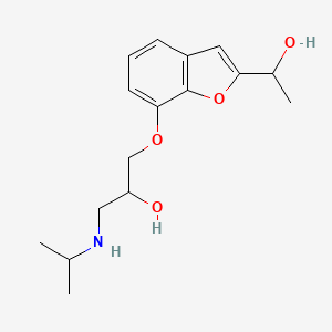 Chemical structure of 1-{[2-(1-hydroxyethyl)-1-benzofuran-7-yl]oxy}-3-(propan-2-ylamino)propan-2-ol