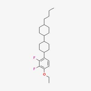 Chemical structure of 1-[4-(4-butylcyclohexyl)cyclohexyl]-4-ethoxy-2,3-difluoro-benzene