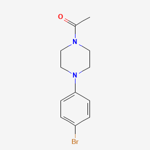Chemical structure of 1-[4-(4-bromophenyl)piperazin-1-yl]ethanone