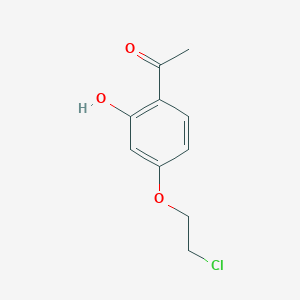 Chemical structure of 1-[4-(2-Chloro-Ethoxy)-2-Hydroxy-Phenyl]-Ethanone