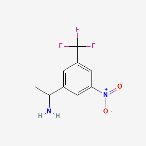 Chemical structure of 1-[3-Nitro-5-(trifluoromethyl)phenyl]ethylamine