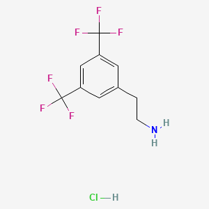 Chemical structure of 1-[3,5-Bis(trifluoromethyl)phenyl]ethanamine Hydrochloride