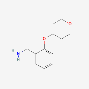 Chemical structure of (2-(Tetrahydropyran-4-yloxy)phenyl)methylamine