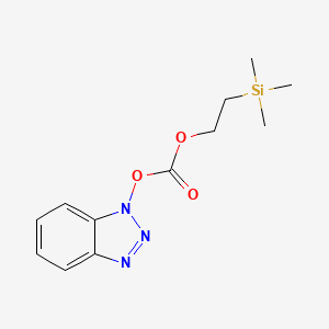 Chemical structure of 1-[2-(Trimethylsilyl)ethoxycarbonyloxy]benzotriazole