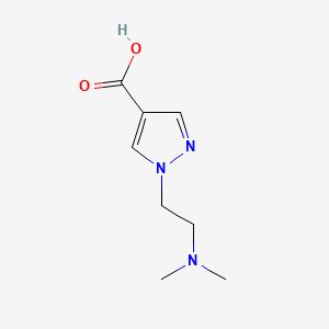 Chemical structure of 1-[2-(Dimethylamino)ethyl]-1H-pyrazole-4-carboxylic acid
